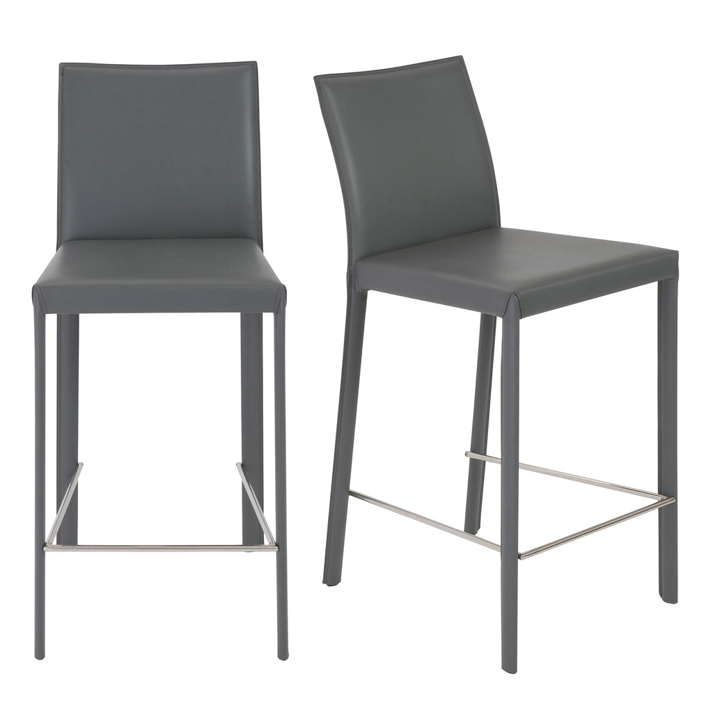 Hasina Counter Stool - Grey,Set of 2