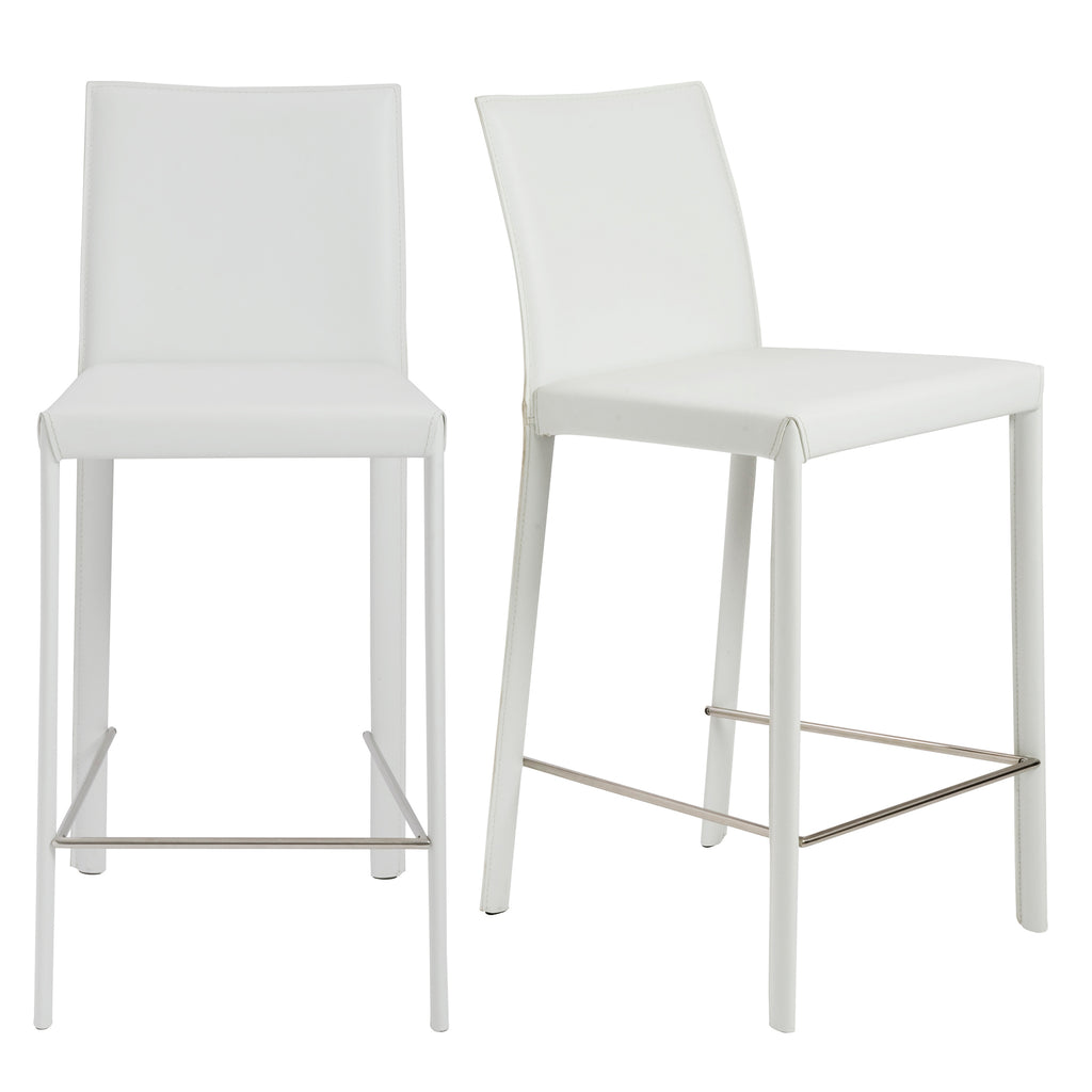 Hasina Counter Stool - White,Set of 2