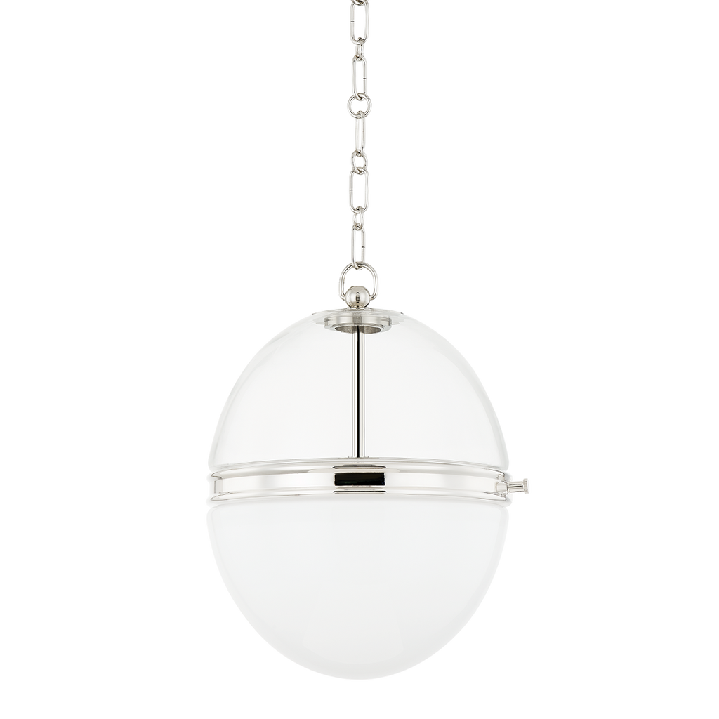 Donnell 1 Light Pendant - Polished Nickel 15.25"