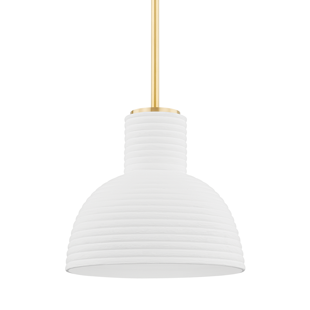 Paloma 1 Light Pendant - Aged Brass