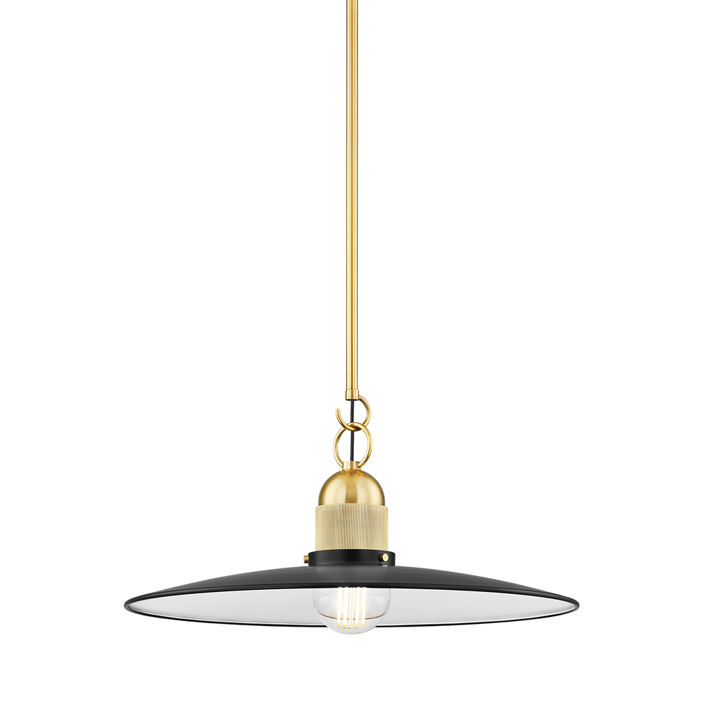 Leanna 1 Light Pendant - Soft Black