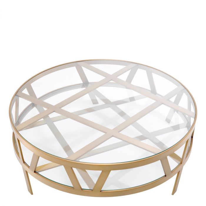 Coffee Table Billinghurst Round Brushed Brass Finish