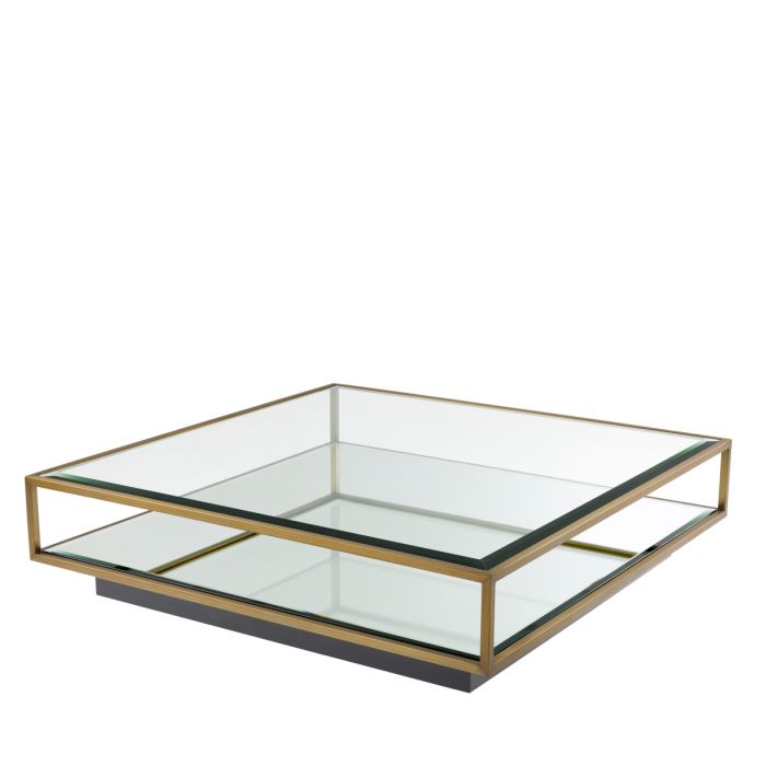 Coffee Table Tortona Large Brushed Brass Finish