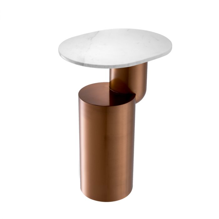 Side Table Tosca Brushed Copper Finish