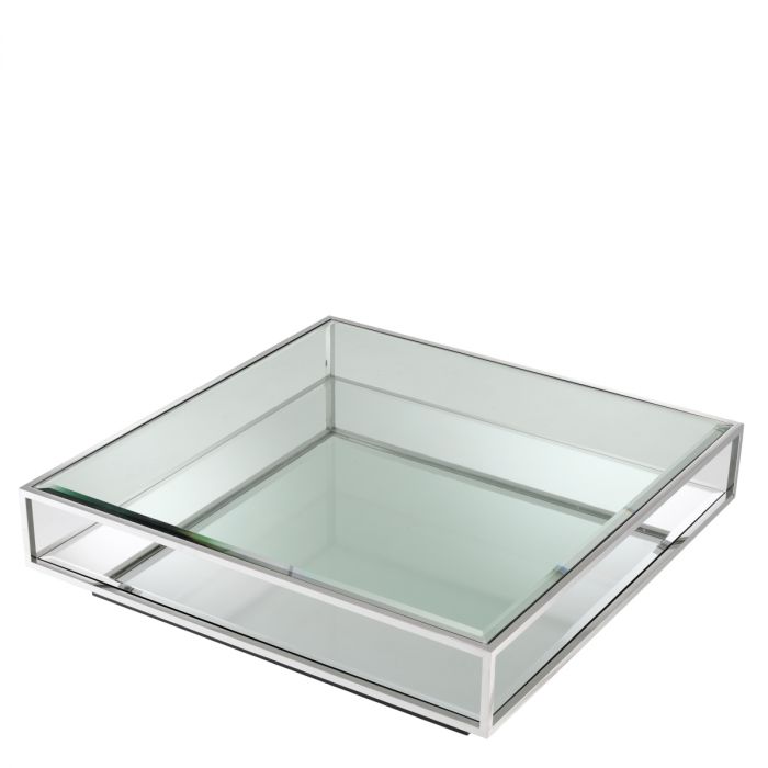 Coffee Table Tortona Large Polished Stainless Steel