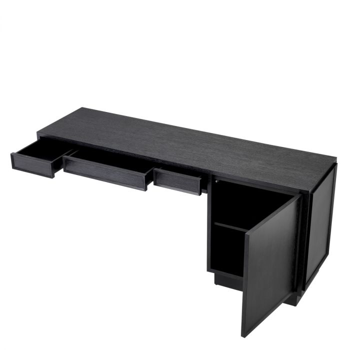 Desk Choo Charcoal Grey Oak Veneer