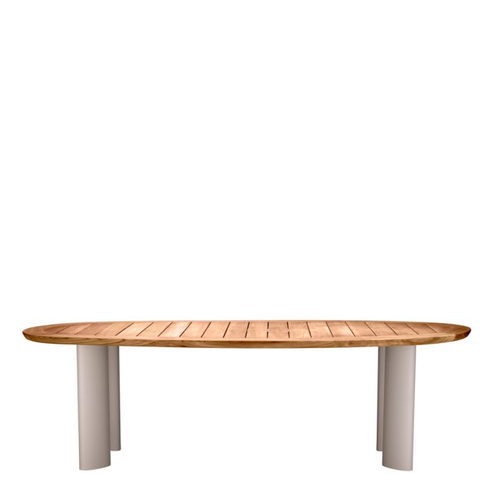 Outdoor Dining Table Free Form Natural Teak