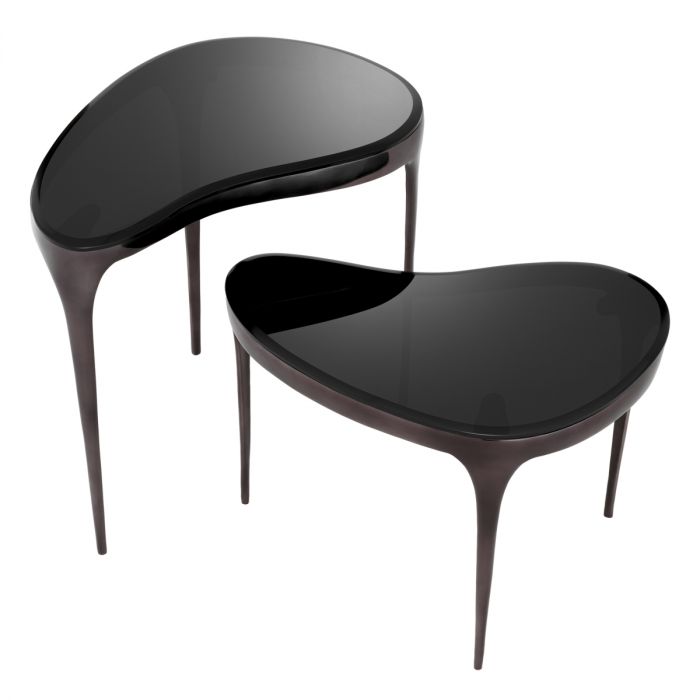 Side Table Zena Black Nickel Finish