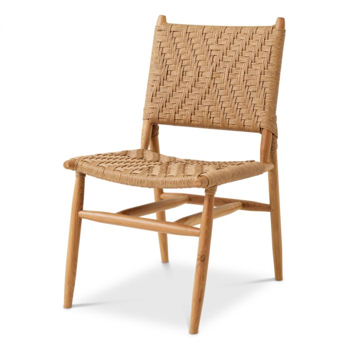 Outdoor Dining Chair Laroc Natural Teak Set Of 2