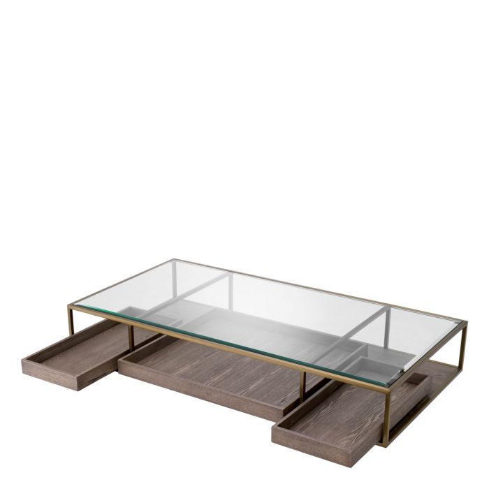 Coffee Table Roxton Brushed Brass Finish