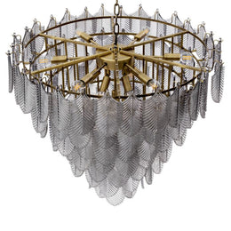 Chandelier Verbier Large Light Brushed Brass Finish