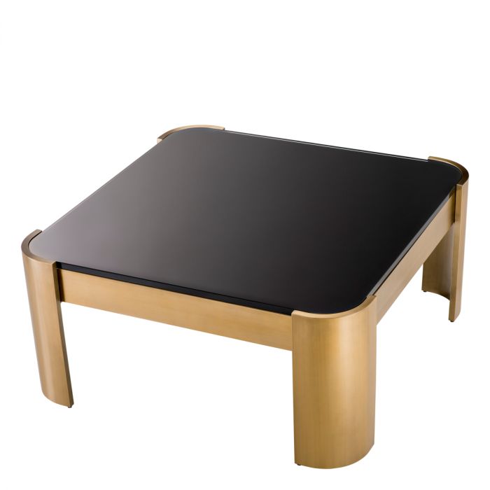 Coffee Table Courrier Brushed Brass Finish