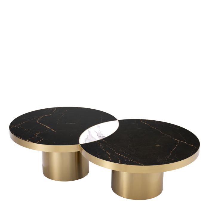 Coffee Table Breakers Brushed Brass Finish