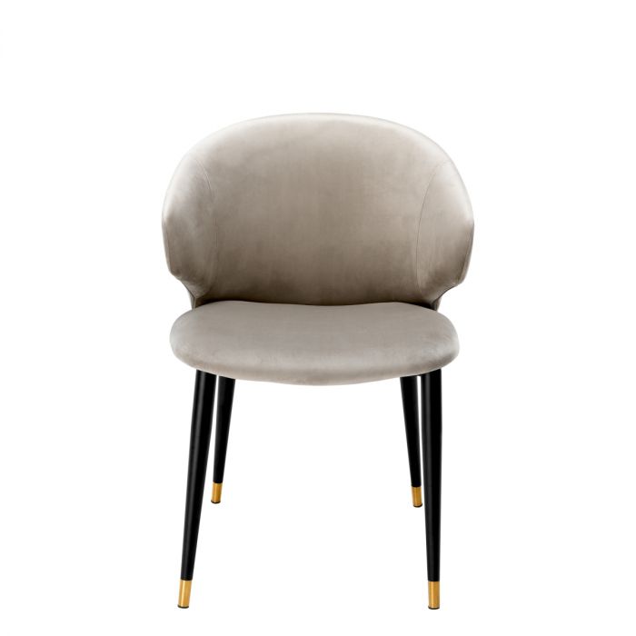 Dining Chair Volante W/Arm Roche Beige Velvet