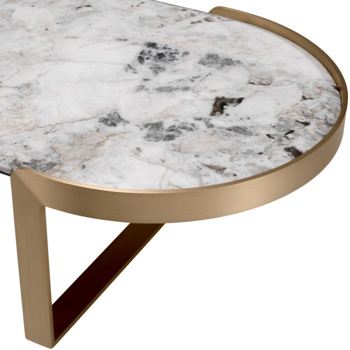 Coffee Table Fabio Brushed Brass Finish