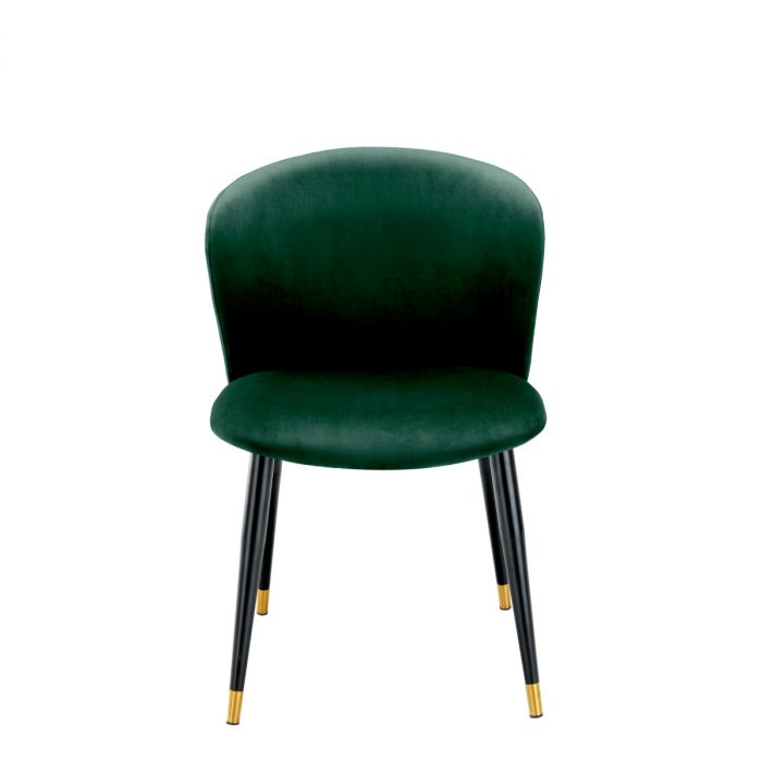 Dining Chair Volante Roche Dark Green Velvet