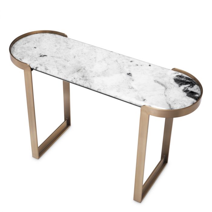 Console Table Fabio Brushed Brass Finish