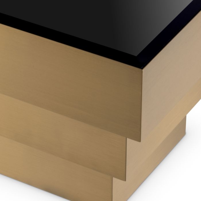 Side Table Diaz Brushed Brass Finish