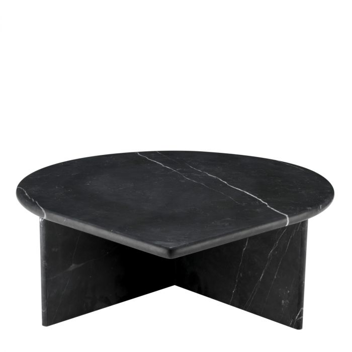 Coffee Table Naples Honed Black Marble Set Of 3