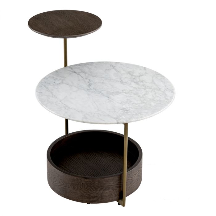 Side Table Faye Brushed Brass Finish