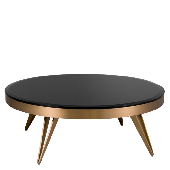 Coffee Table Rocco Brushed Brass Finish