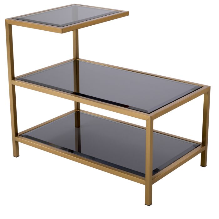 Side Table Octava Brushed Brass Finish