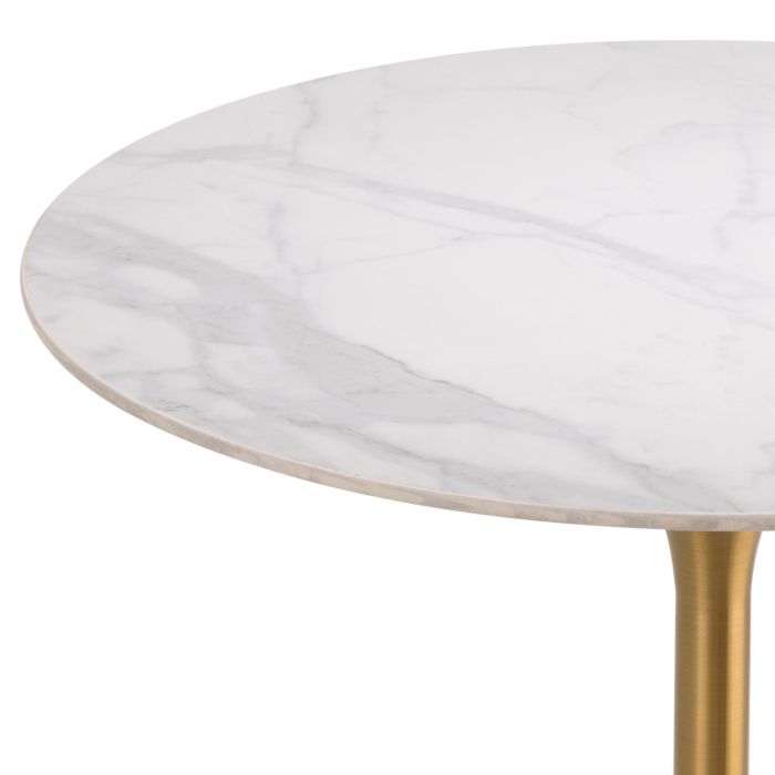 Bar Table Tazio White Marble Look Top