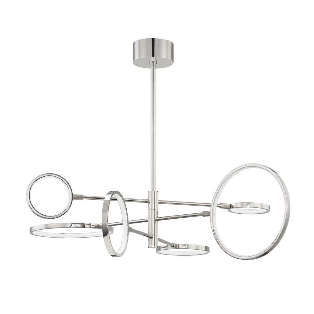 Saturn Chandelier - Polished Nickel