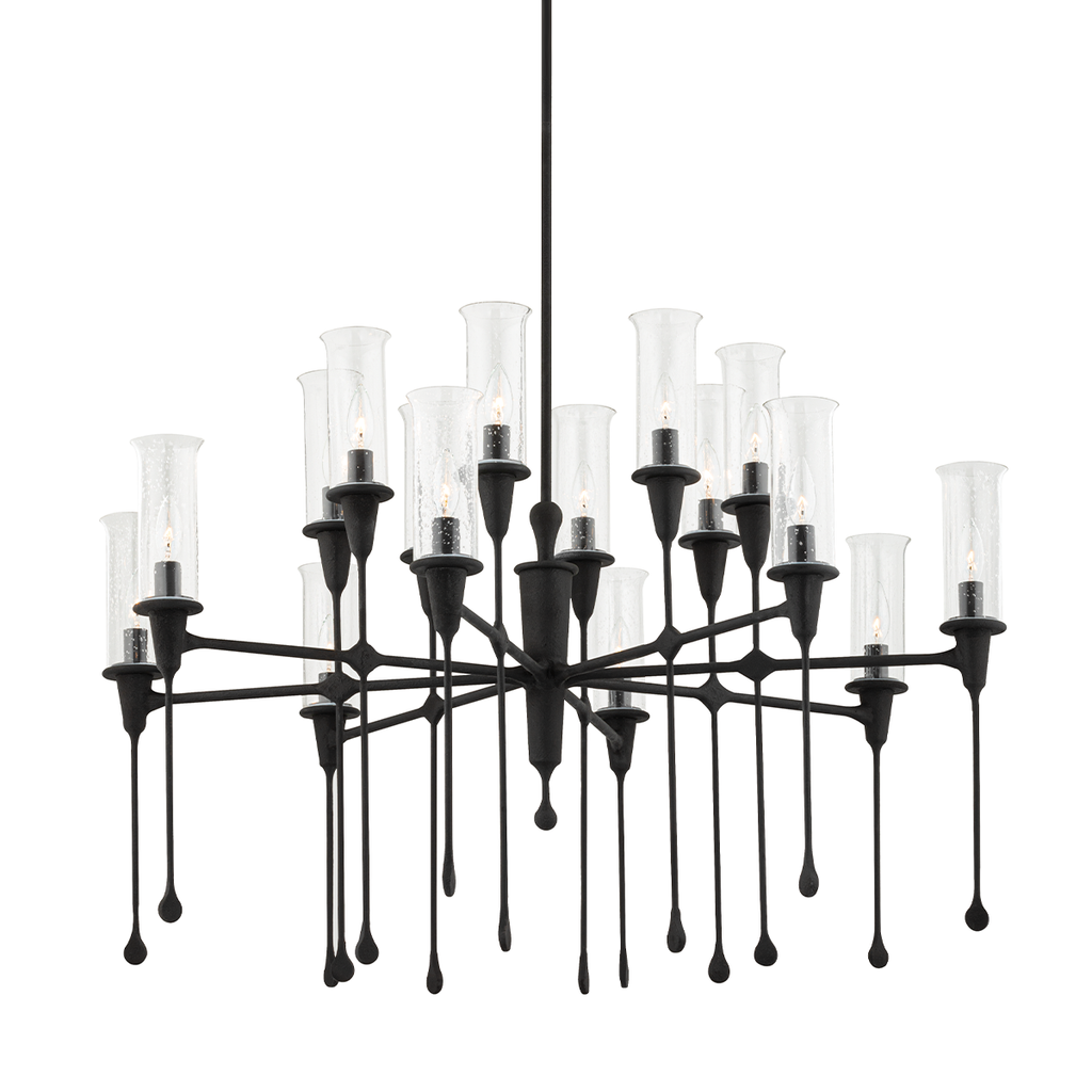 Chisel 16 Ligh Chandelier - Black Iron