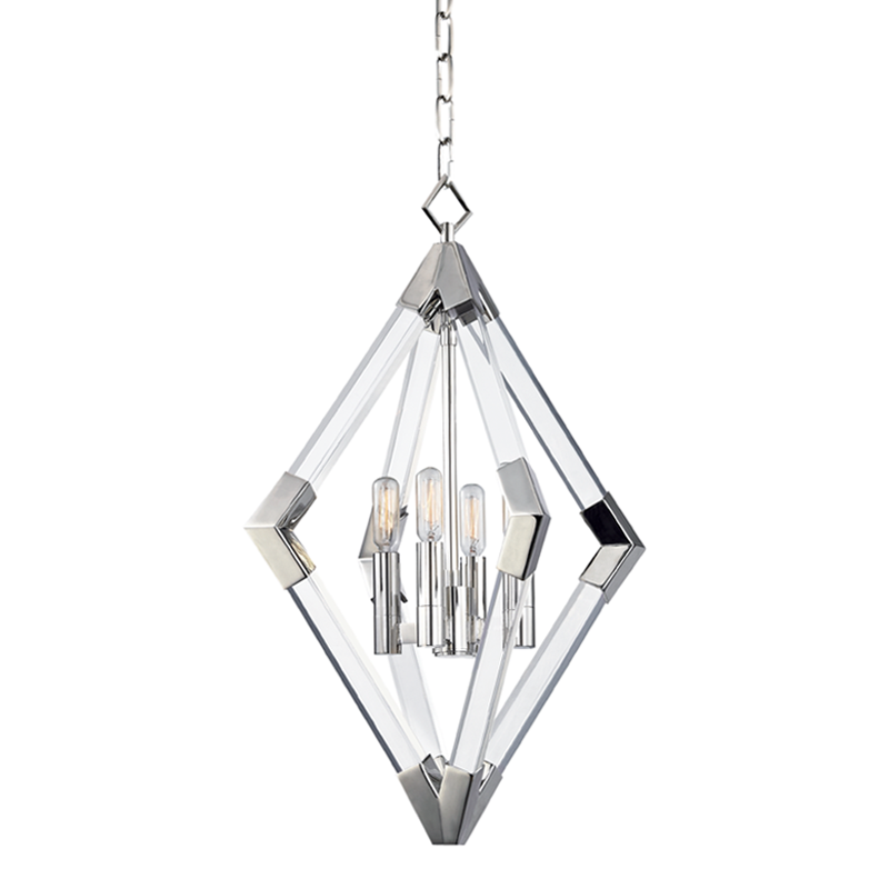 Lyons Pendant 24" - Polished Nickel