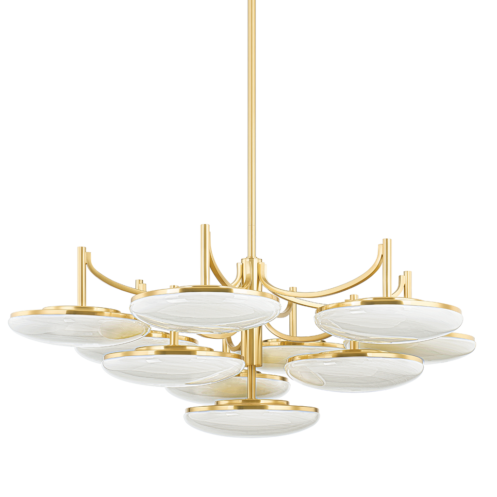 Bregman 10 Light Semi Flush - Aged Brass