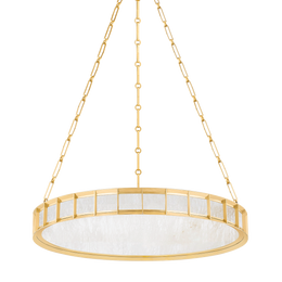 Leda 1 Light Chandelier - Vintage Brass 4"