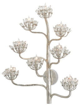 Agave Americana Silver Wall Sconce