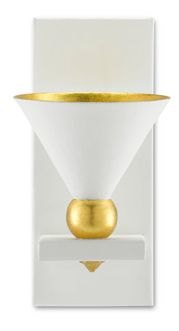 Moderne White Wall Sconce