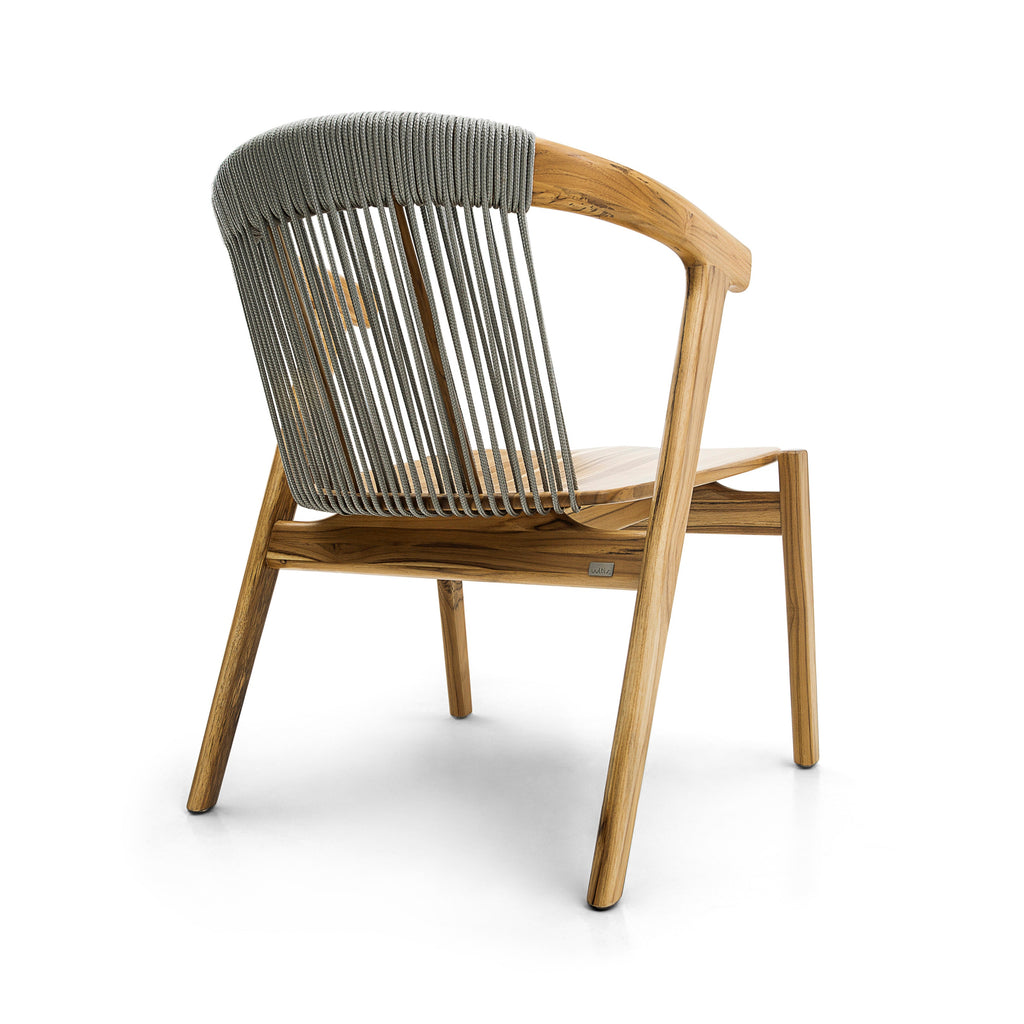 Vine Chair in Teak with Silver-Vine Roping, Uultis Varanda Sense Outdoors