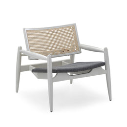 Soho Curved Cane-Back Chair in White