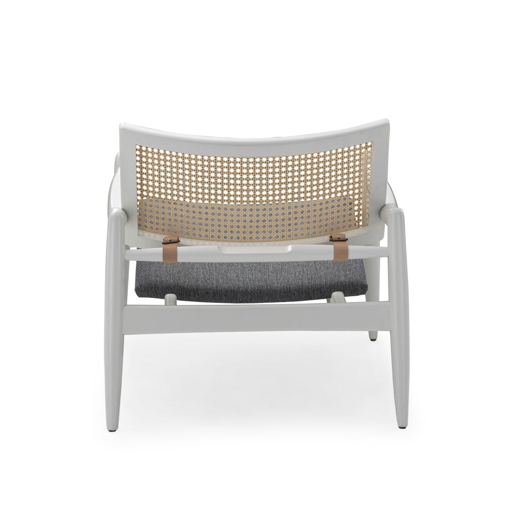 Soho Curved Cane-Back Chair in White