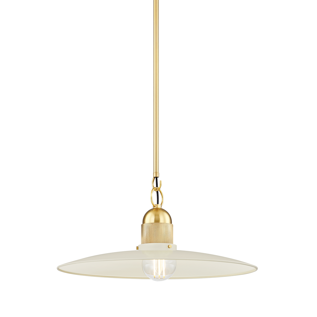 Leanna 1 Light Pendant - Soft Cream