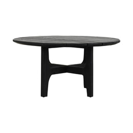 Dawn 31.5" Outdoor Round Coffee Table Black