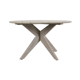 Alameda 53" Outdoor Round Dining Table Gray