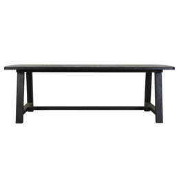 Agnes 94" Outdoor Dining Table Black