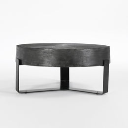 Domingo 36" Round Outdoor Coffee Table Pewter