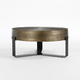 Domingo 36" Round Outdoor Coffee Table Brass