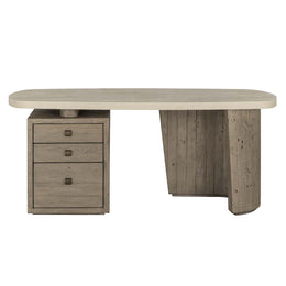 Angus 70" Desk Distressed Grey / Antique White