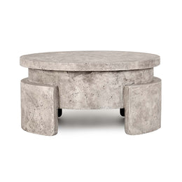 Justin 36" Outdoor Coffee Table Light Gray