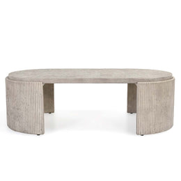 Debbie 60" Outdoor Coffee Table Light Gray