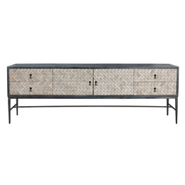 Alpine 4Dwr 2Dr Sideboard Antique Gray/White