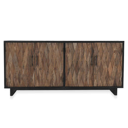 Anton 4Dr Sideboard Dark Black/Natural