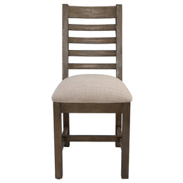 Caleb Upholstered Dining Chair Distressed Brown