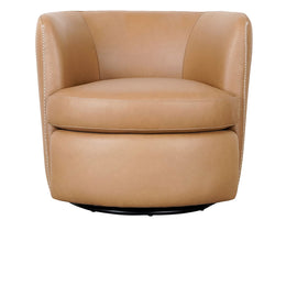 Bronson Swivel Accent Chair Saddle MX